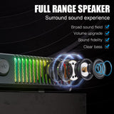 1 x RAW Customer Returns Smalody Computer Speakers, PC Speakers, Stereo Bluetooth Speakers, Dynamic Cool RGB LED Design with Microphone, Compatible with Desktop Laptop Smartphone Game Console - RRP €33.99