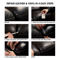 1 x RAW Customer Returns Furniture Clinic Complete Leather Repair Kit for Black Leather Includes Damaged Surface Vinyl and Faux Leather on Sofa, Armchair, Car Seat for Little Ones Holes, Snags, Tears, Burns and Scratches - RRP €31.97