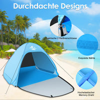 1 x RAW Customer Returns MAXDONE Beach Shelter Pop Up Beach Tent for 2-3 People Automatic Beach Camping Tent UV50 Protection, Portable Extra Light Beach Tent for Families Beach Camping Garden with Carrying Bag - RRP €42.29