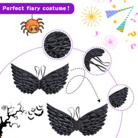 2 x RAW Customer Returns Ulikey Girls Zombie Bride Costume, 4-piece Zombie Bride Carnival Costume, Fairy Costume Children with Tulle Skirt, Wings, Gloves and Tiara, Butterfly Costume for Carnival Cosplay Party - RRP €38.3