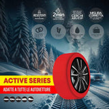 1 x RAW Customer Returns Car snow socks, tested according to EN 16662-1 2020, easy installation in 2 minutes, 6 sizes available XL  - RRP €47.21