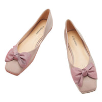 1 x RAW Customer Returns C.Paravano ballerinas women women s flats women s flats leather shoes ballerinas women leather ballerinas women elegant ballerinas with bow tie pink, 40  - RRP €78.0