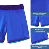 1 x RAW Customer Returns IDGREATIM Swim Trunks Men Swimwear for Men Compression Lining Floral Print Swim Shorts Men Beach Shorts Running Swimming Casual Shorts with Adjustable Drawstring Gradient Blue XXL - RRP €25.99