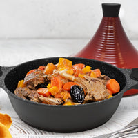 1 x RAW Customer Returns Joeji s Kitchen Moroccan Tajine with Lid Non-Stick - Cast Aluminium Pot Induction 28 cm - Tahineh Pot or Tagine Pot for Cooking - RRP €65.4