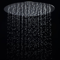 1 x RAW Customer Returns inch 20 cm rain shower head stainless steel AISI304 rain shower anti-limescale nozzles shower head rain shower head round - RRP €22.99