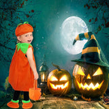 1 x RAW Customer Returns LCMAOKE Halloween Children s Pumpkin Costume, Pumpkin Cosplay Party Clothing Carnival Costumes for Children Boys Girls Pumpkin Halloween Party Clothing M-110cm  - RRP €17.14