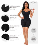 1 x RAW Customer Returns FeelinGirl Body Shaper Tummy Control Seamless Shapewear Full Body Overbust Plus Size Waist Cincher Butt Lifter Back Support Thigh Slimmer Black 5XL - RRP €35.99