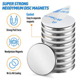 3 x RAW Customer Returns Strong magnets for magnetic boards, 20 pieces 30 x 3 mm 8 kg pulling silver neodymium magnets extra strong, magnets strong, whiteboard magnets, refrigerator magnets, rare earth magnets with double-sided adhesive - RRP €69.54