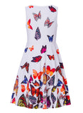 1 x RAW Customer Returns AIDEAONE Girls Dresses Butterfly Sleeveless Summer Dress Cute A-line Dress 6-7 Years M  - RRP €19.15