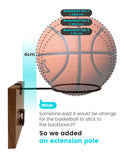 8 x Brand New MidingChai ball holder wall, ball stand, ball holder, basketball accessories, ball storage made of acacia wood and stainless steel for basketball, football, rugby and volleyball 1  - RRP €288.0