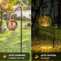 1 x RAW Customer Returns Solar Lantern for Outdoors 2 Pack, MAGGIFT IP65 Waterproof Metal Solar Lamps for Outdoors Hanging Garden Decoration, LED Warm White Solar Lantern for Outdoors Balcony Outdoor Terraces - RRP €23.99