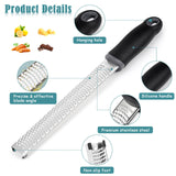 1 x RAW Customer Returns GMMG cheese grater, nutmeg grater, lemon grater, zester, ginger grater, zester, parmesan grater, kitchen grater, stainless steel cheese grater parmesan with protective cover cleaning brush - RRP €10.84