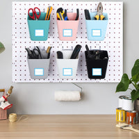 1 x RAW Customer Returns Pack of 12 Pegboard Containers with Hooks and Labels Pegboard Storage Containers for Wall Mounting Pegboard Accessories Garage Storage Containers for Pegboard Wall Tools, 6 Colors - RRP €26.11