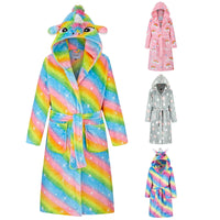 5 x Brand New DiaryLook Children s Bathrobe for Girls, Fluffy Fleece Dressing Gown, Cozy Children s Bathrobe, Bathrobe, Robe, Gift 7-8 Years - RRP €107.6