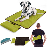 1 x RAW Customer Returns 100x70cm Waterproof Dog Mat Outdoor, Foldable Pet Blanket with Bag Pet Hair Remover, Plush Dog Blanket Mat, Camping Warming Blanket, Large Travel Blanket for Pet Dogs Puppies Cats Wool  - RRP €22.16