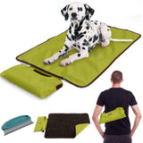 1 x RAW Customer Returns 100x70cm Waterproof Dog Mat Outdoor, Foldable Pet Blanket with Bag Pet Hair Remover, Plush Dog Blanket Mat, Camping Warming Blanket, Large Travel Blanket for Pet Dogs Puppies Cats Wool  - RRP €22.16