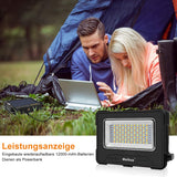 1 x RAW Customer Returns MEIHUA 60W LED work light battery 12000mAh LED construction light waterproof portable USB rechargeable solar camping lamp 4 light modes 5 brightness levels for construction site, workshop, camping, emergency - RRP €25.99