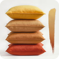 1 x RAW Customer Returns Topfinel cushion cover 40 x 40 cm yellow orange set of 4 velvet cushion covers cushion cover sofa cushion decorative cushion cuddly cushion cover decoration for living room bed autumn winter color gradient - RRP €21.62