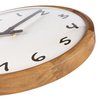 1 x RAW Customer Returns Foxtop Wall Clock Wood Without Ticking Sound 30 cm Quartz Large Wall Clock Easy to Read Decorative Clock for Kitchen Living Room Bedroom Home Office School - RRP €10.07