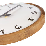 1 x RAW Customer Returns Foxtop Wall Clock Wood Without Ticking Sound 30 cm Quartz Large Wall Clock Easy to Read Decorative Clock for Kitchen Living Room Bedroom Home Office School - RRP €10.07