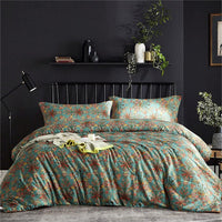 1 x RAW Customer Returns Freyamy Boho Bedding 220x240cm 3-piece Green Colorful Flowers Vintage Bedding Sets Brushed Microfiber Soft Reversible Bedding Bohemian Floral Duvet Cover with Zipper and 2 Pillowcases 80x80cm - RRP €45.34