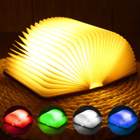 2 x RAW Customer Returns LED Book Light Foldable Book Lamp LED Decorative 6 Color Modes Mood Lighting USB Rechargeable in Book Shape Night Light Bedside Lamp for Kids, Girlfriend, Gift, Parents Home Decor - RRP €38.38