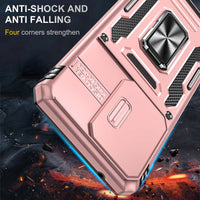 1 x Brand New Case Compatible with Samsung Galaxy S20 Ultra, Sliding Lens Cover, 360 Rotatable Support Hard PC Anti-Drop Reinforced Armor Heavy Duty Shockproof Bumper Case Cover, Rose Gold - RRP €20.4