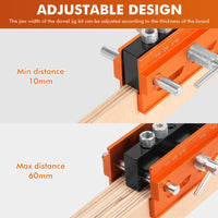 1 x RAW Customer Returns FERSTALO Self-Centering Dowel Jig Set Drilling Template Doweling Aid Doweling Jig Kit Pocket Hole Jig Kit for Woodworking Carpenter Surface Connections and Exact Dowel Holes - RRP €37.3