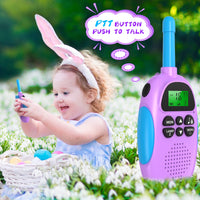 1 x RAW Customer Returns Walkie Talkie Kids, ULEWAY 2 Pack Rechargeable Walkie Talkies, 16-Channel Children s Radio Toy for Boys Girls, Outdoor Adventure Camping Hiking - 2 Purple - RRP €29.4