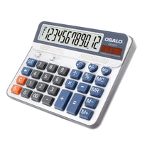 1 x RAW Customer Returns OSALO Calculator Large Desktop Calculator Large 12-digit LCD Display Solar Calculator OS-6815  - RRP €23.51