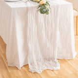 7 x Brand New UIYIHIF Cheesecloth Table Runner 35.4x158.7inch Rustic Gauze Table Runner Romantic Semi Sheer Fabric Tablecloth for Boho Wedding Garden Decoration Birthday Party White 5pcs - RRP €254.03