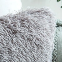 1 x RAW Customer Returns MIULEE Set of 2 Cushion Covers Artificial Fur Sofa Cushion Decorative Decorative Cushion Cuddly Cushion Plush Cushion Cuddly Couch Cushion Super Soft Cushion Fluffy Cushion Cover for Sofa 40 x 60 cm Grey - RRP €18.49