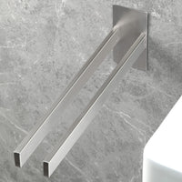 1 x RAW Customer Returns JS Towel Holder Stainless Steel Towel Holder Self-Adhesive Towel Rail Double No Drilling Bath Towel Holder for Bathroom Kitchen Wall Silver 40CM - RRP €25.99