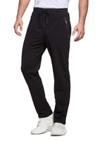 1 x RAW Customer Returns Tansozer Jogging bottoms men s cotton training trousers men s sports trousers men s long fitness trousers men s zip pockets without cuffs black S - RRP €24.56