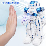 2 x Brand New ANTAPRCIS Remote Controlled Robot Toy for Kids, Programmable RC Robot with Gesture Control, LED Light and Music, RC Toy for Kids Boys Girls Gift - RRP €57.38