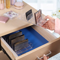 16 x Brand New Fentar 2 Pack Cosmetic Organizer, 2 Sizes Makeup Storage Box Acrylic Makeup Holder with 7 Slots, Cosmetic Box Makeup Storage for Dresser Bedroom Vanity Table, Transparent - RRP €176.32