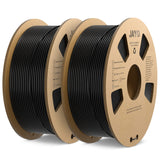 1 x RAW Customer Returns JAYO PLA Filament 1.75mm, PLA 3D Printer Filament, Dimensional Accuracy - 0.02mm, 1.1KG Spool, 2 Pack, PLA 2.2KG, Black Black - RRP €46.99