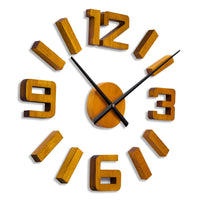 1 x RAW Customer Returns ACCSHINE DIY wall clocks 3D wall clock wooden oak large wall clock 50-75CM modern wall clocks quartz large wall clock easy to read for room home kitchen bedroom office school wood - Arabic numerals  - RRP €39.99