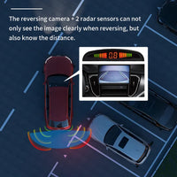 1 x RAW Customer Returns License Plate Holder with Rear Camera with 2 Parking Sensors LED Distance Indicator, 8 Light Rear Camera, 170 Wide Angle, IP67 Waterproof - RRP €31.25