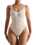 1 x RAW Customer Returns OMKAGI Ribbed V Neck Shapewear Women s Tummy Control Strong Shaping Sculpting Sleeveless Seamless Waist Shaper, Tummy Control Bodysuit Figure Shaping Body Shape S, Skin Color  - RRP €24.19