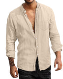 1 x RAW Customer Returns LVCBL Men s Business Shirt Comfort Fit Casual Shirt for Men Khaki L - RRP €26.98