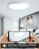 1 x RAW Customer Returns bedee LED ceiling light 24W, 6500K 2880LM LED ceiling lamp, round bathroom lamp, 2.5cm ultra thin LED panel for lamp living room, bedroom, kitchen, hallway, balcony, dining room, cool white - RRP €26.21