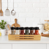 5 x RAW Customer Returns SAUNNIHEN Bamboo Spice Rack No Drilling, Pack of 2 Spice Rack Wall, Spice Holder Can Be Used on Cabinet Doors, Refrigerator, Standing or Hanging, Self-Adhesive or Drilled Assembly - RRP €114.9