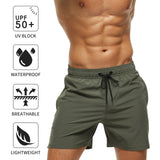 1 x RAW Customer Returns Aisprts Swim Trunks Men, Swim Shorts with Zipper Pockets for Men, Quick-Drying Waterproof Stretchy Swim Shorts with Drawstring and Mesh Inner Shorts, Men s Beach Shorts - RRP €19.99