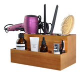 1 x RAW Customer Returns Eitida Hair Tool Organizer, Hair Dryer Care, Straightener, Curling Iron, Brush Holder, Caddy Storage for Vanity Bathroom, Wall Mounted or Countertop, Solid Wood in Light Brown - RRP €35.28