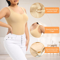 1 x RAW Customer Returns YARRCO Women s Shape Undershirt Tummy Control Shirt Shapewear Tank Top Shaping Bra Shirt Shaping Top Body Shaper Seamless Figure-Shaping Tank Top Black Beige, 3XL  - RRP €30.24