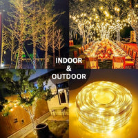 1 x RAW Customer Returns GYLEFY Outdoor Fairy Lights with 8 Modes Christmas Lights Outdoor for Indoor Outdoor Christmas Party Wedding Decoration Warm White, 50M  - RRP €23.99