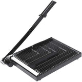 1 x RAW Customer Returns Voluker Professional A4 Paper Cutter, Metal Base, Lever Cutter, Safety Protection, Simultaneous Cutting of 12 Sheets of Paper, 33 x 25 x 3 cm, Black - RRP €49.99