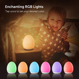 1 x RAW Customer Returns LED night light for children silicone baby nursing light night lamp dimmable touch control, RGB color change, 1H timer, memory function, USB rechargeable warm white  - RRP €26.21