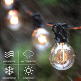 1 x RAW Customer Returns Svater outdoor fairy lights, 7.6m 23 light bulbs LED G40 plastic bulbs garden fairy lights patio outside, IP45 waterproof retro lighting for indoor outdoor fairy lights, party, wedding, Christmas - RRP €27.99